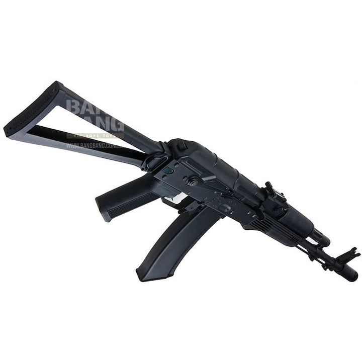 CYMA Metal AKS74M AEG Airsoft Rifle w/ Steel Folding Stock - Black - Bang Bang Airsoft