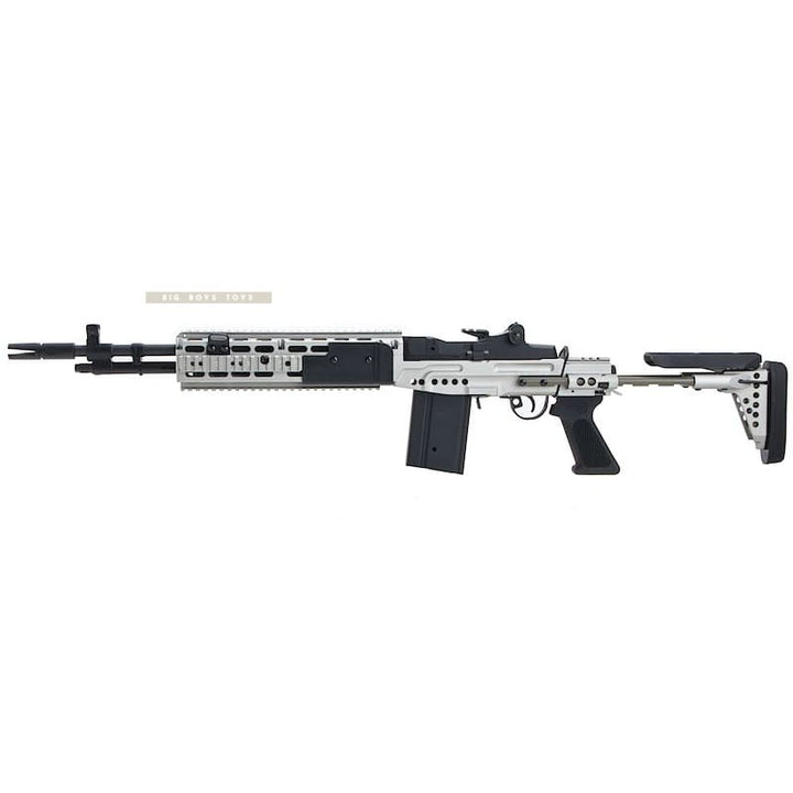 CYMA Metal M14 EBR AEG Enhanced Battle Airsoft Rifle - Silver - Bang Bang Airsoft