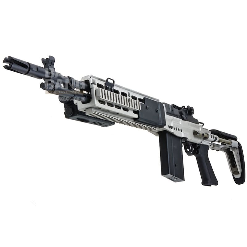 CYMA Metal M14 EBR AEG Enhanced Battle Airsoft Rifle - Silver - Bang Bang Airsoft