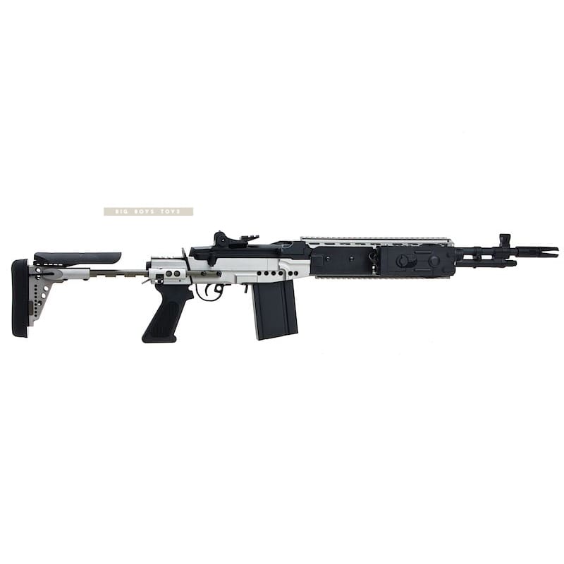 CYMA Metal M14 EBR AEG Enhanced Battle Airsoft Rifle - Silver - Bang Bang Airsoft