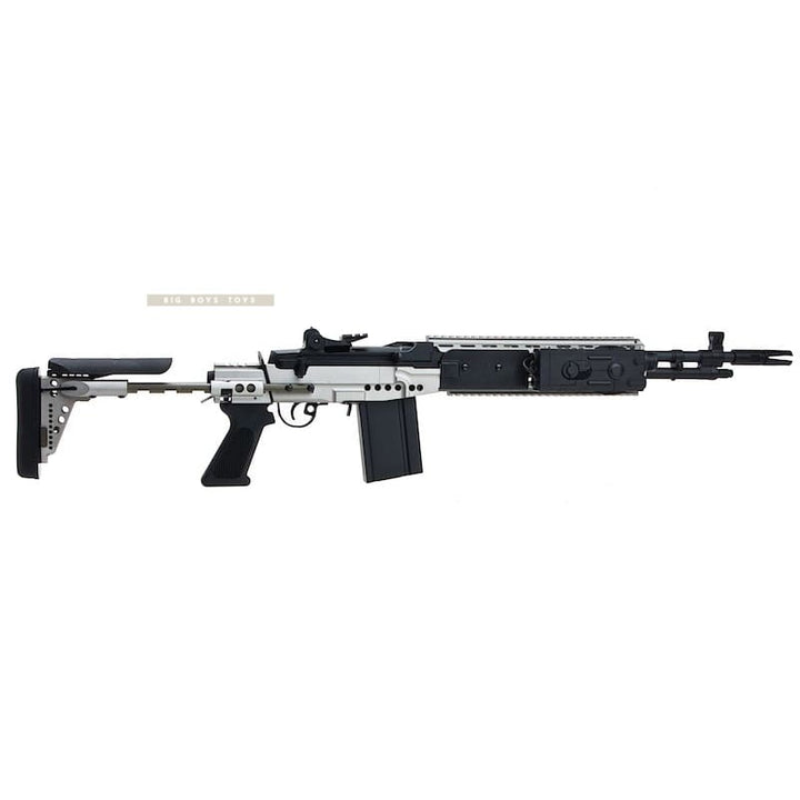 CYMA Metal M14 EBR AEG Enhanced Battle Airsoft Rifle - Silver - Bang Bang Airsoft