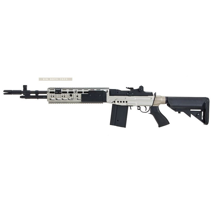 CYMA Metal M14 EBR AEG Extended Stock Airsoft Rifle - Silver - Bang Bang Airsoft