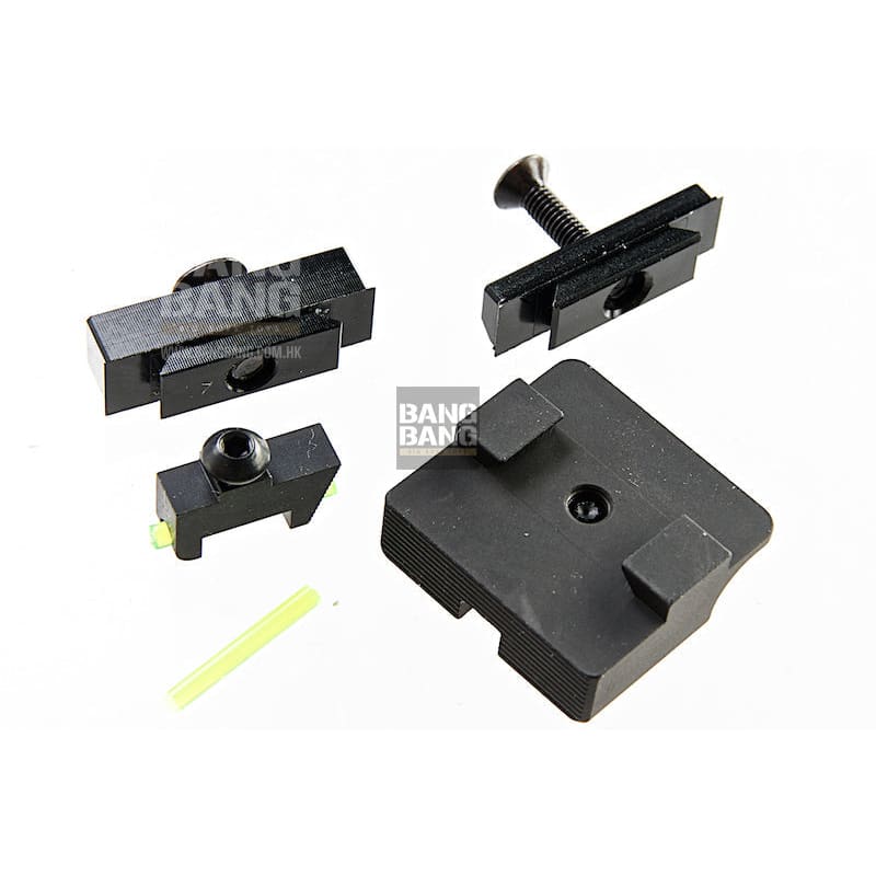 Detonator TTI Ultimate Fiber Optic Steel Sight Set for Tokyo Marui 17 / 18C GBB - Bang Bang Airsoft