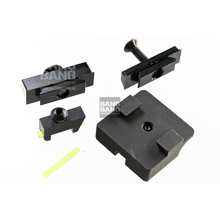 Detonator TTI Ultimate Fiber Optic Steel Sight Set for Tokyo Marui 17 / 18C GBB - Bang Bang Airsoft