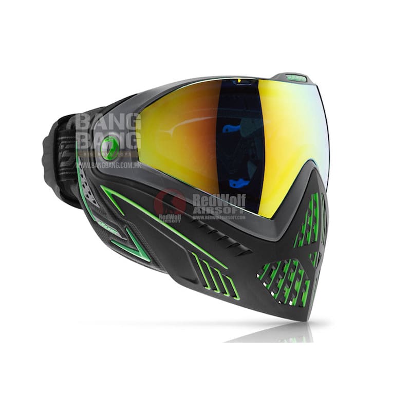 Dye Precision i5 Goggle System EMERALD - Black / Lime - Bang Bang Airsoft