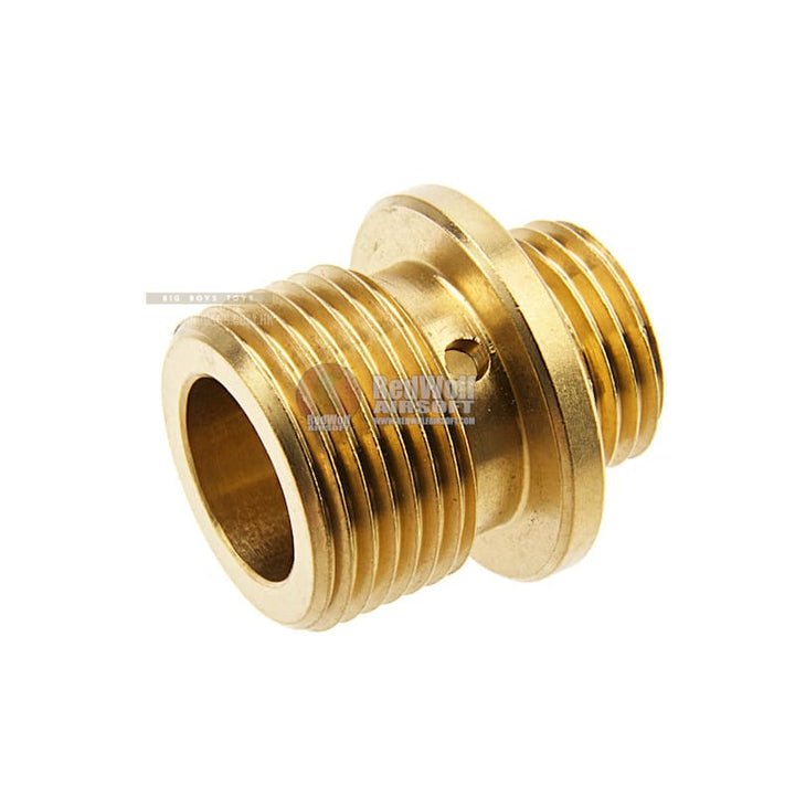 Dynamic Precision Stainless Steel Silencer Adapter M11 CW to M14 CCW - Gold - Bang Bang Airsoft