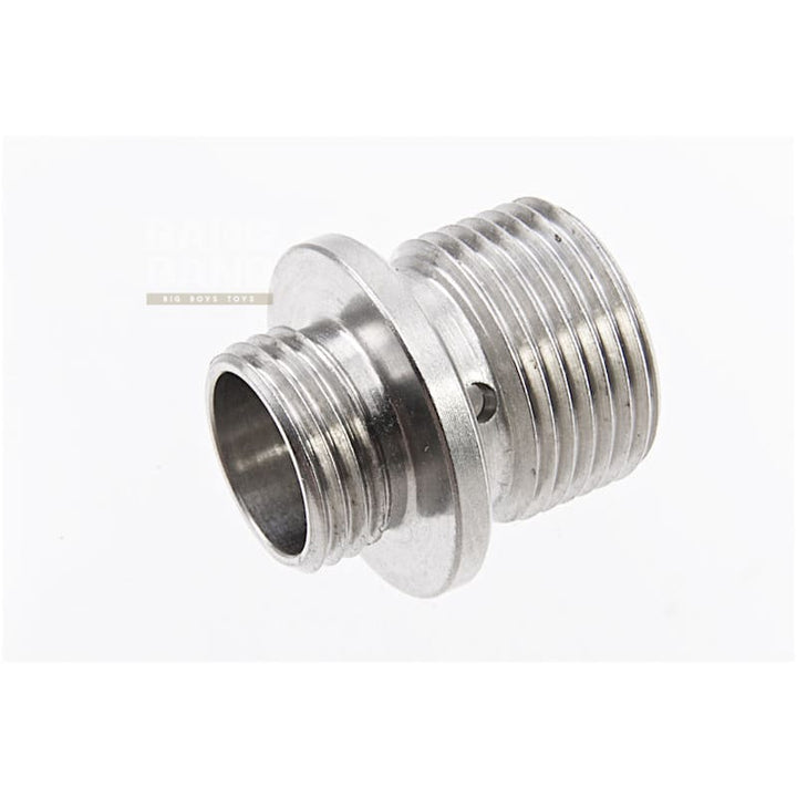 Dynamic Precision Stainless Steel Silencer Adapter M11 CW to M14 CCW - Silver - Bang Bang Airsoft