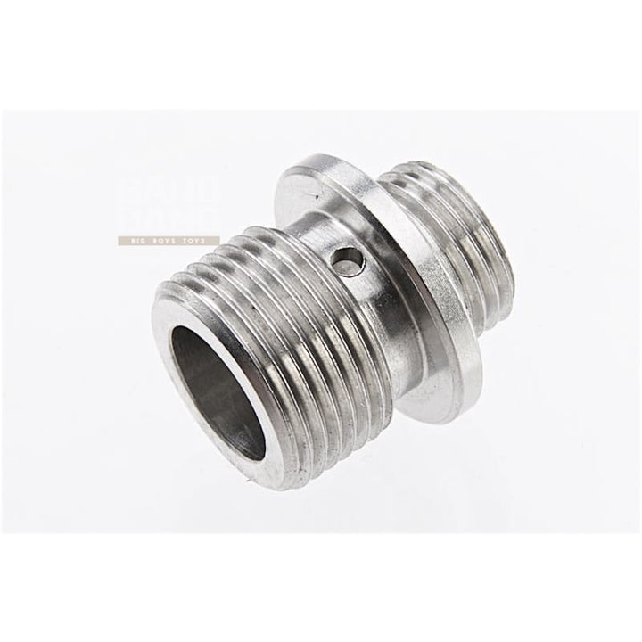 Dynamic Precision Stainless Steel Silencer Adapter M11 CW to M14 CCW - Silver - Bang Bang Airsoft