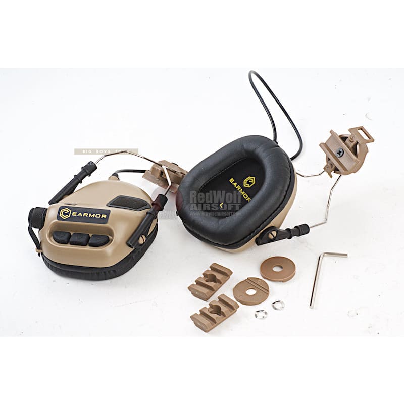 Earmor Hearing Protection Ear - Muff Helmet Version - DE - Bang Bang Airsoft
