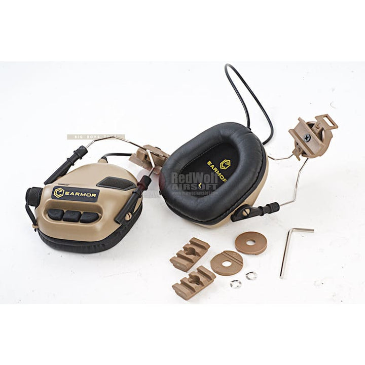 Earmor Hearing Protection Ear - Muff Helmet Version - DE - Bang Bang Airsoft