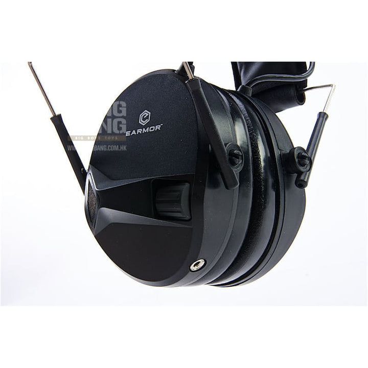 Earmor Sport Shooting Electronic Hearing Protector with AUX Input - Black - Bang Bang Airsoft