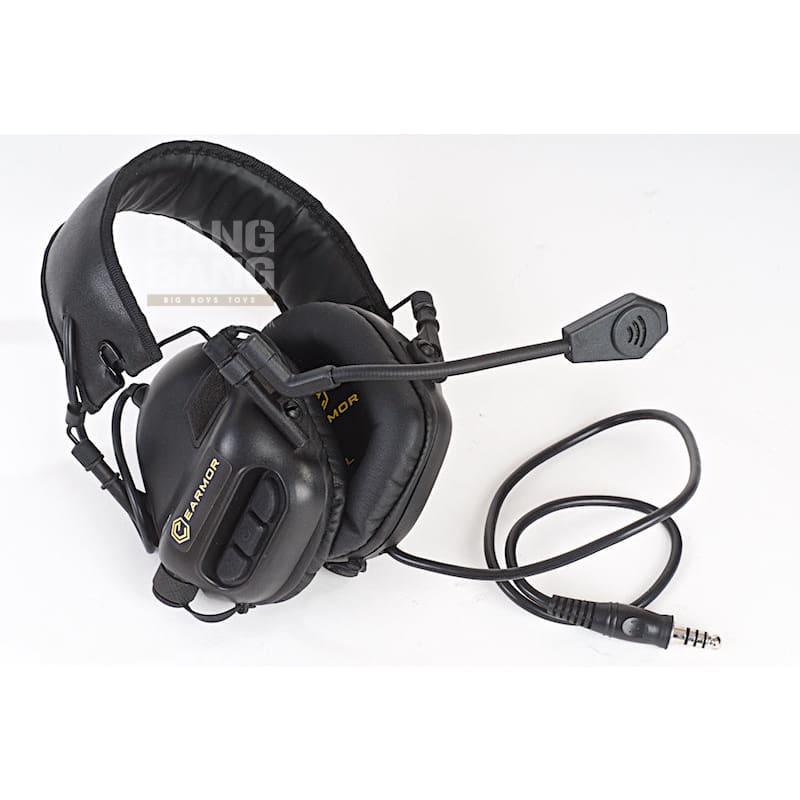 Earmor Tactical Hearing Protection Ear - Muff - Black - Bang Bang Airsoft