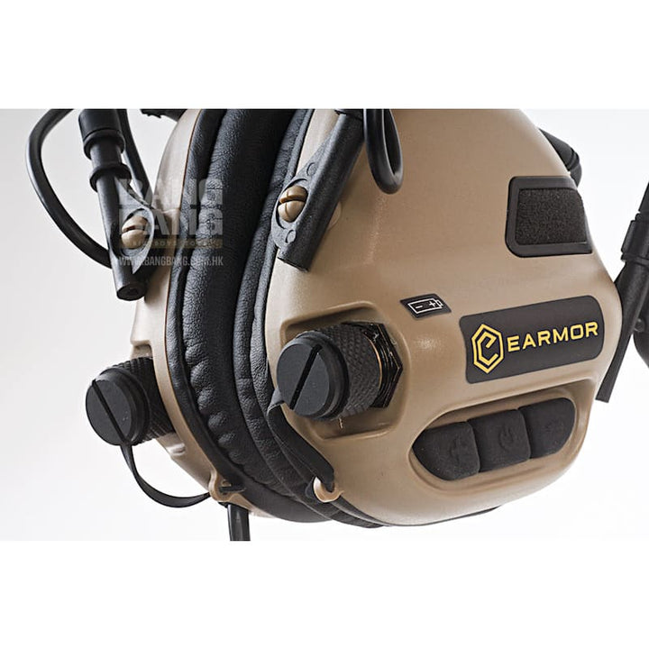 Earmor Tactical Hearing Protection Ear - Muff - TAN - Bang Bang Airsoft