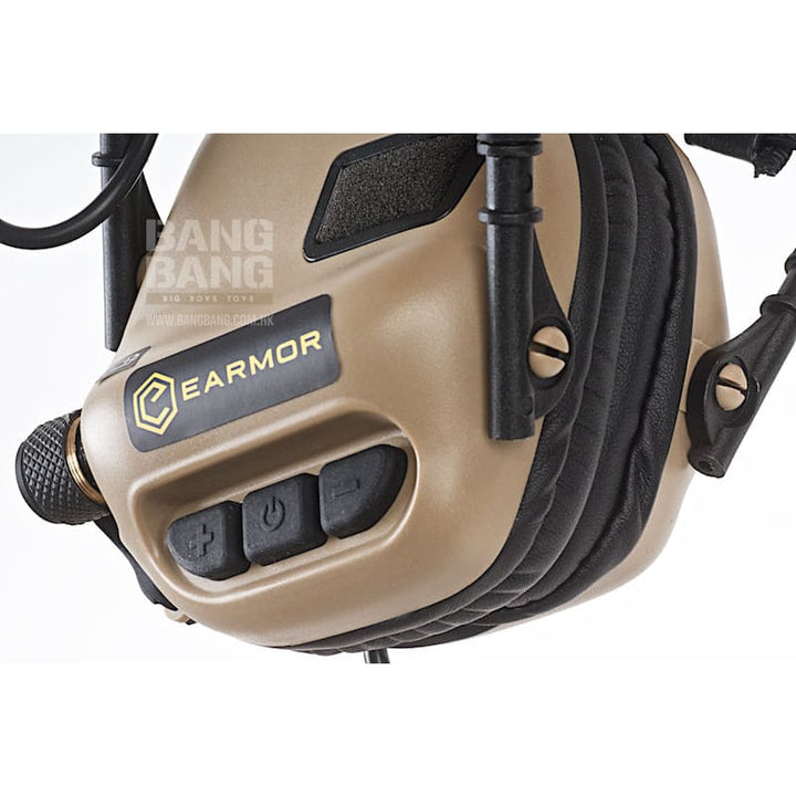 Earmor Tactical Hearing Protection Ear - Muff - TAN - Bang Bang Airsoft