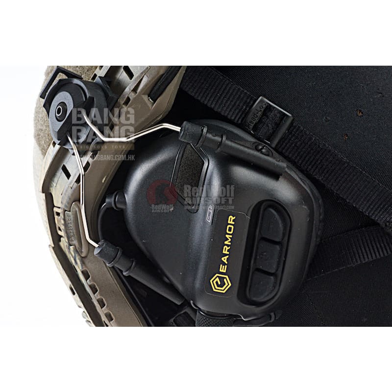Earmor Tactical Hearing Protection Helmet Version Ear - Muff - BK - Bang Bang Airsoft