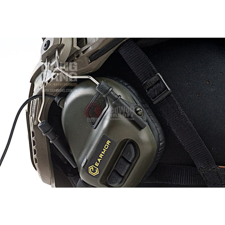 Earmor Tactical Hearing Protection Helmet Version Ear - Muff - FG - Bang Bang Airsoft