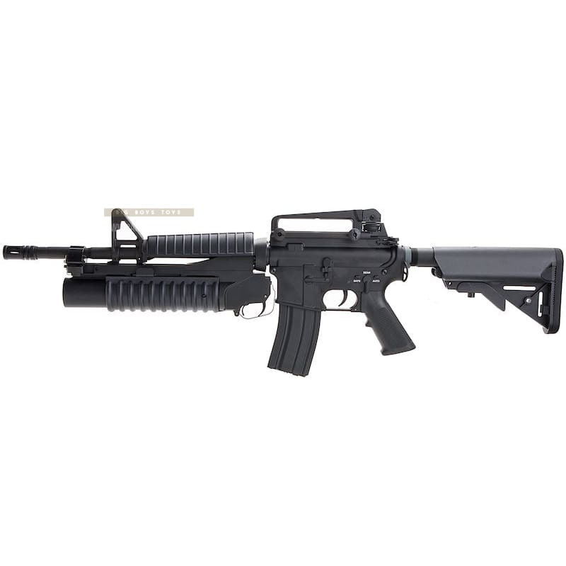E&C EC703 Full Metal M4A1 AEG (QD 1.5 Gearbox, Blank Marking) w/ M203 Grenade Launcher - Black - Bang Bang Airsoft