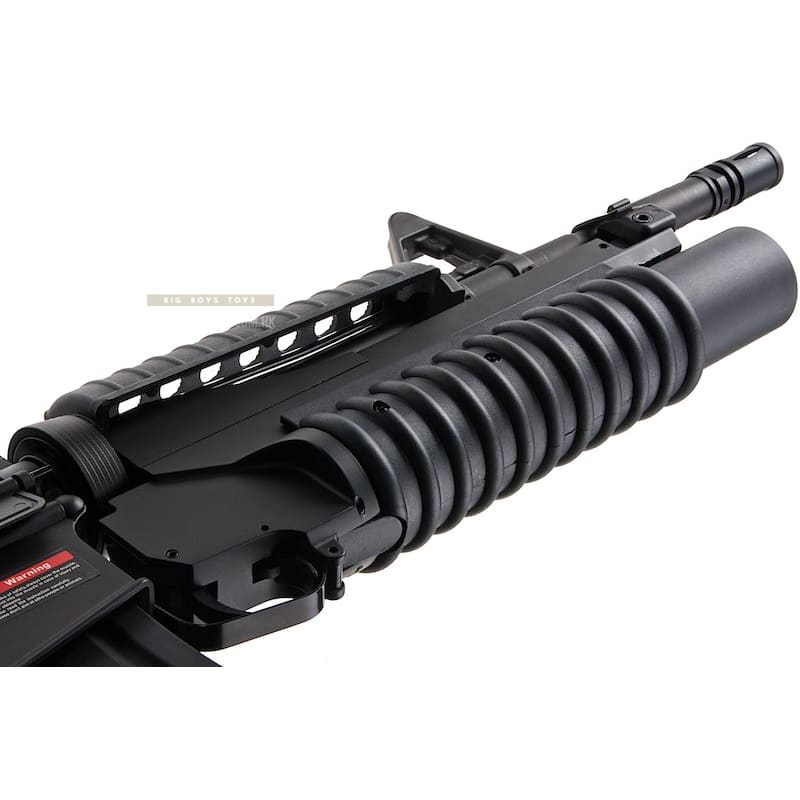 E&C EC703 Full Metal M4A1 AEG (QD 1.5 Gearbox, Blank Marking) w/ M203 Grenade Launcher - Black - Bang Bang Airsoft