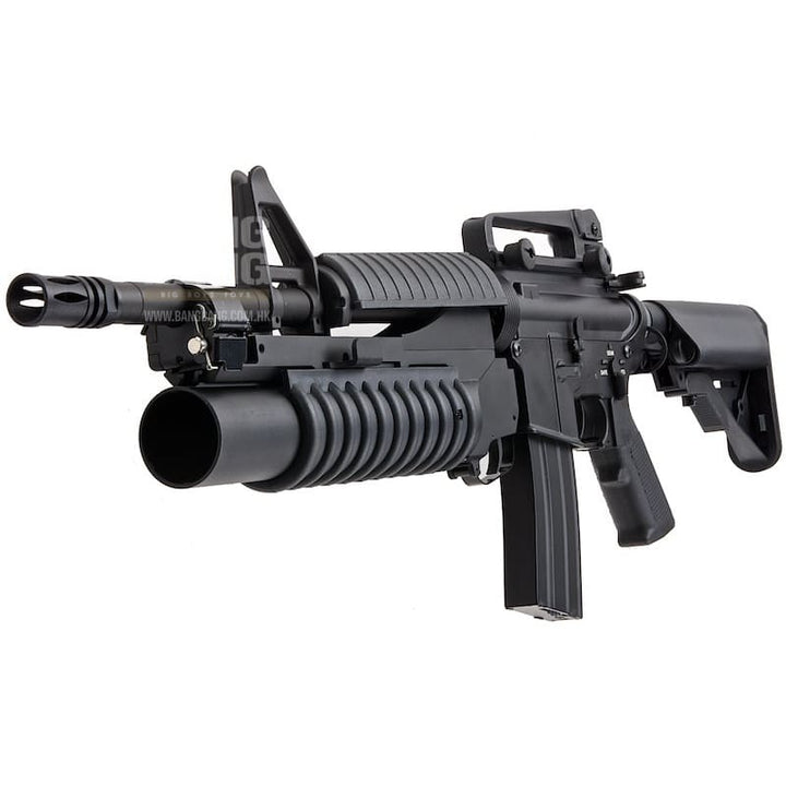 E&C EC703 Full Metal M4A1 AEG (QD 1.5 Gearbox, Blank Marking) w/ M203 Grenade Launcher - Black - Bang Bang Airsoft
