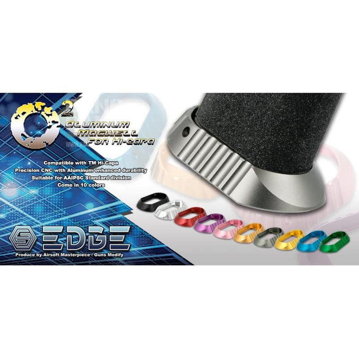 EDGE 'O2' Aluminum Magwell for Tokyo Marui Hi Capa GBB Pistol - Orange - Bang Bang Airsoft