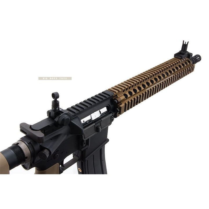 EMG Colt Licensed Daniel Defense 12.5 inch M4A1 SOPMOD Block 2 GBBR Airsoft - BK/ DE (by King Arms) - Bang Bang Airsoft