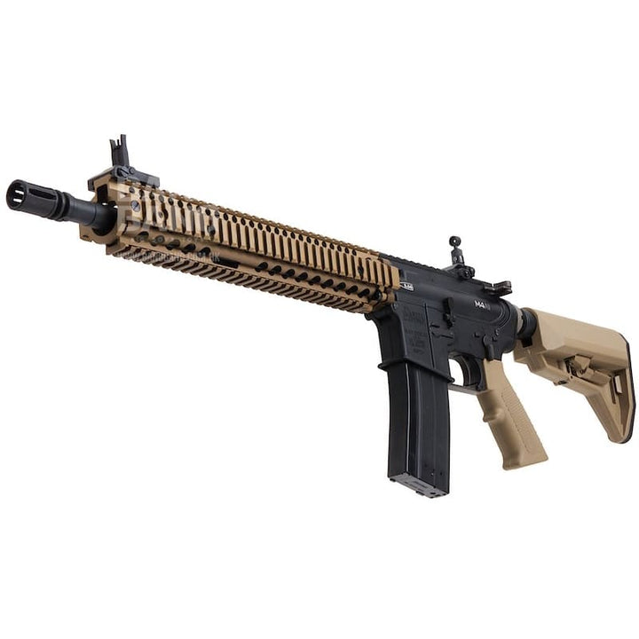 EMG Colt Licensed Daniel Defense 12.5 inch M4A1 SOPMOD Block 2 GBBR Airsoft - BK/ DE (by King Arms) - Bang Bang Airsoft