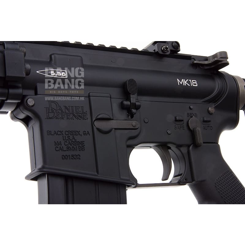 EMG Colt Licensed Daniel Defense 9 inch MK18 GBBR Airsoft - BK (by King Arms) - Bang Bang Airsoft