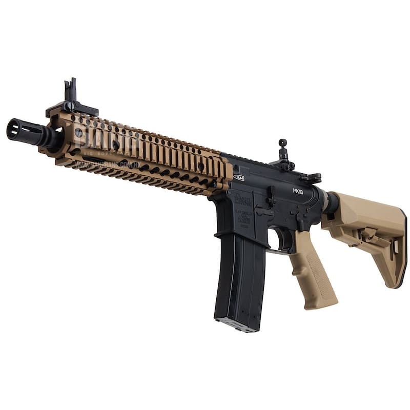 EMG Colt Licensed Daniel Defense 9 inch MK18 GBBR Airsoft - BK/ DE (by King Arms) - Bang Bang Airsoft