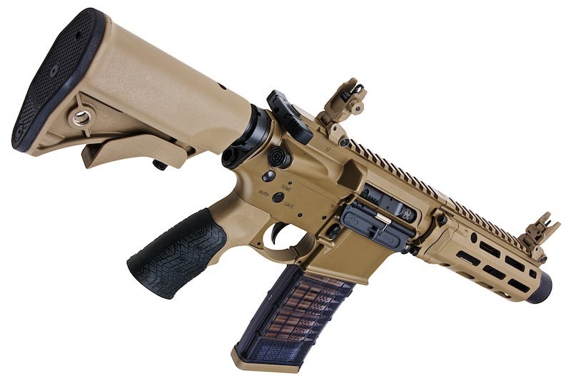 EMG Daniel Defense DDM4 PDW GBB Rifle (CYMA CGS System) - FDE - Bang Bang Airsoft