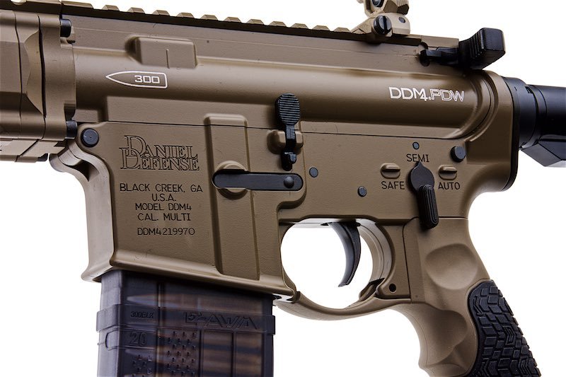 EMG Daniel Defense DDM4 PDW GBB Rifle (CYMA CGS System) - FDE - Bang Bang Airsoft
