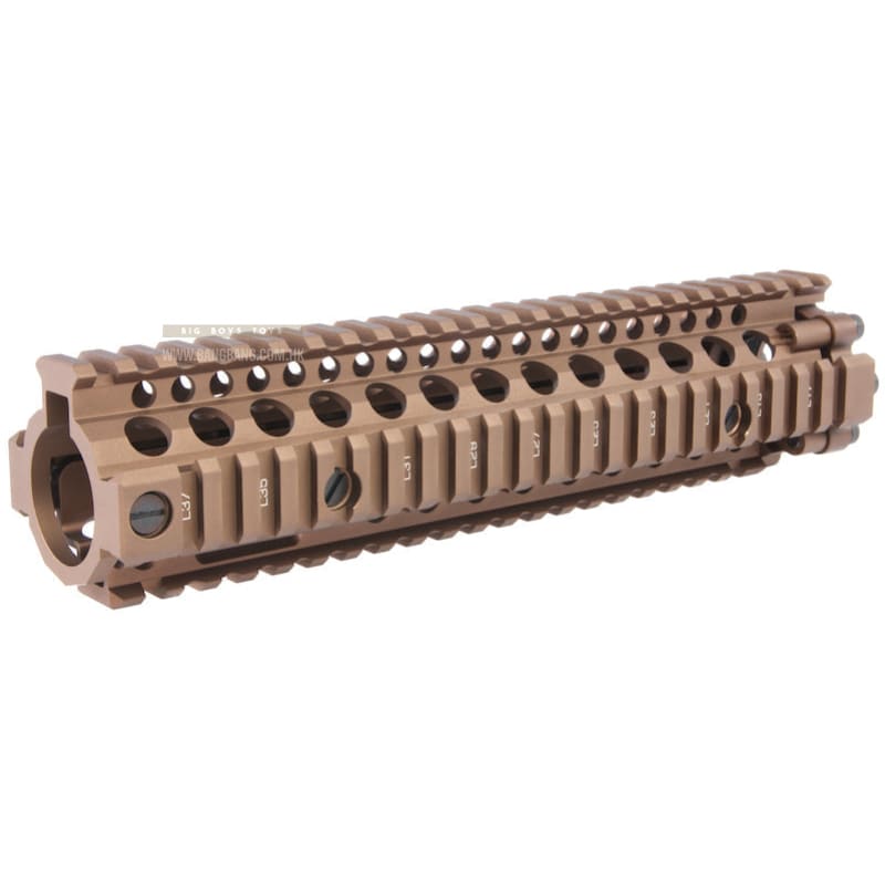 EMG Licensed CNC Aluminum Daniel Defense 9.5 inch M4A1 RIS II Airsoft Handguard - DE - Bang Bang Airsoft
