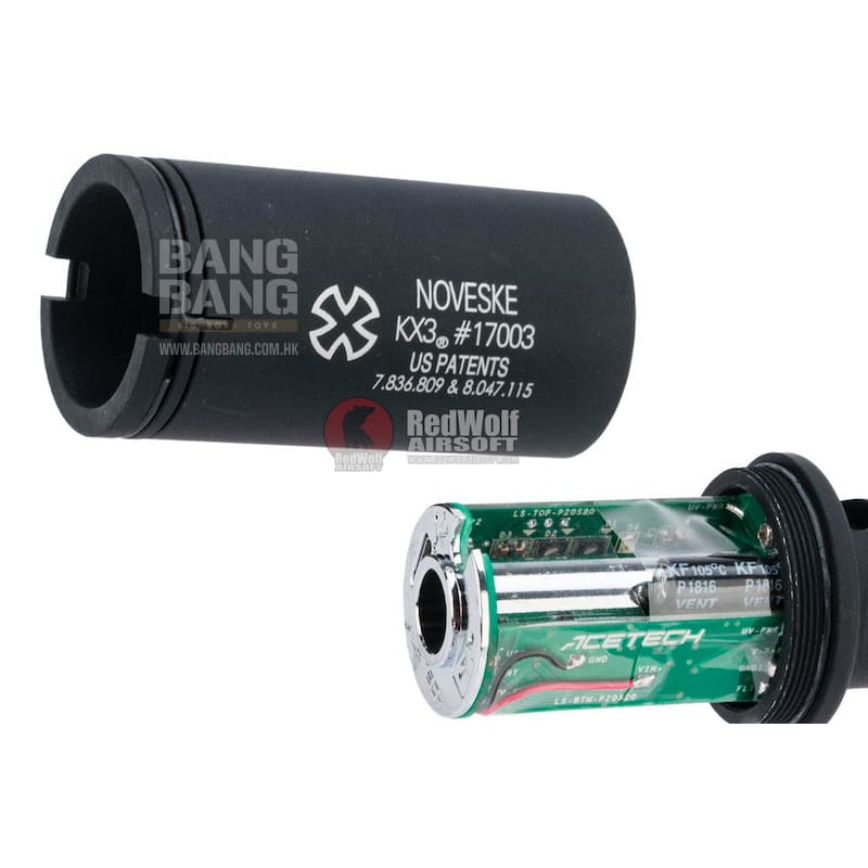 EMG Noveske KX3 Flash Hider w/ Built - In Acetech Lighter S Ultra Compact Rechargeable Tracer (Socom Gear Licensed) (by Dytac) - Bang Bang Airsoft