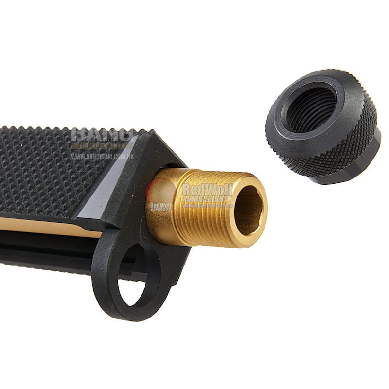 EMG SAI Utility Slide Kit w/ RMR Cut (by G&P) - Gold Barrel for Umarex G17 GBB Pistol - Bang Bang Airsoft