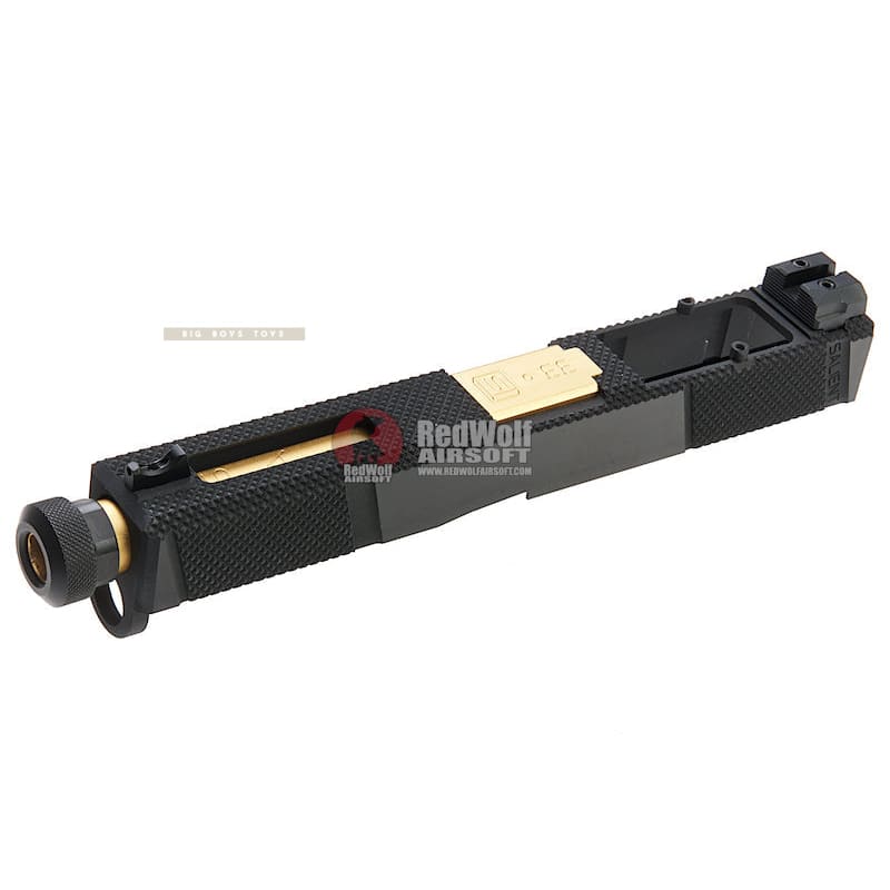 EMG SAI Utility Slide Kit w/ RMR Cut (by G&P) - Gold Barrel for Umarex G17 GBB Pistol - Bang Bang Airsoft