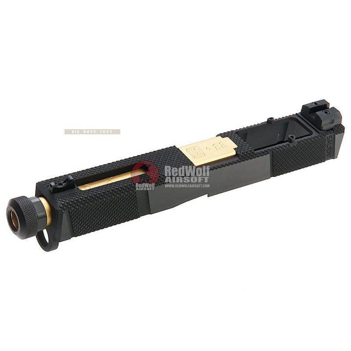 EMG SAI Utility Slide Kit w/ RMR Cut (by G&P) - Gold Barrel for Umarex G17 GBB Pistol - Bang Bang Airsoft