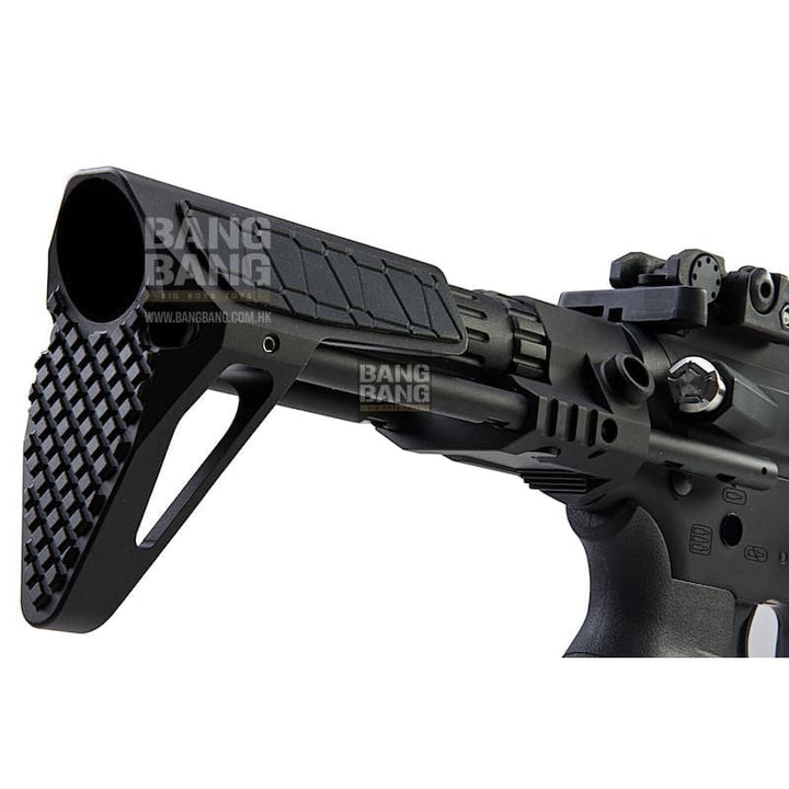 EMG Salient Arms Licensed GRY AR15 (M4) CQB AEG with PDW Stock - Black (by G&P) - Bang Bang Airsoft