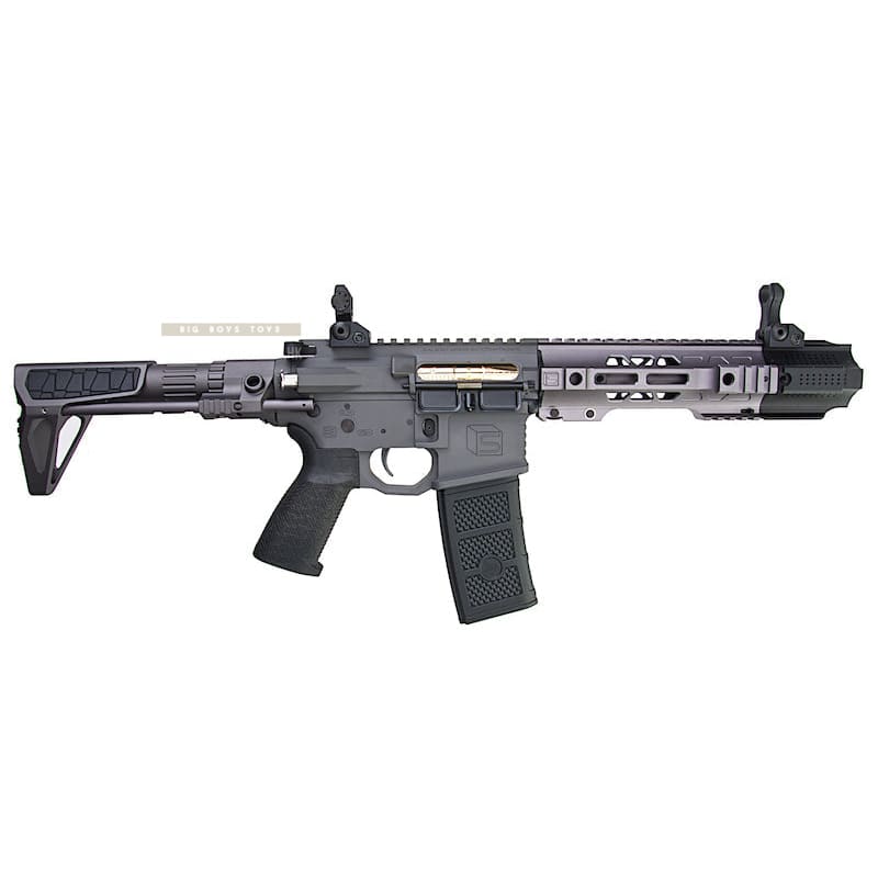 EMG Salient Arms Licensed GRY AR15 (M4) CQB AEG with PDW Stock - Gray (by G&P) - Bang Bang Airsoft