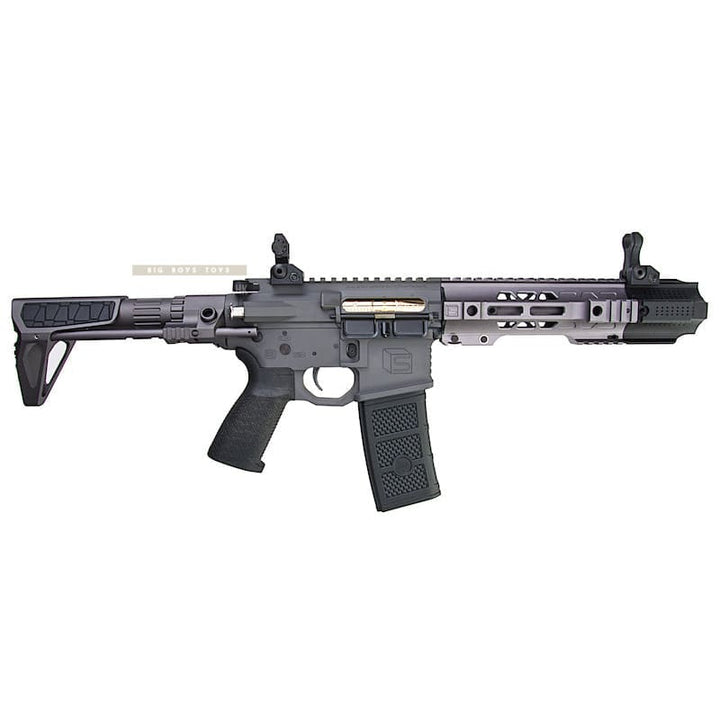 EMG Salient Arms Licensed GRY AR15 (M4) CQB AEG with PDW Stock - Gray (by G&P) - Bang Bang Airsoft