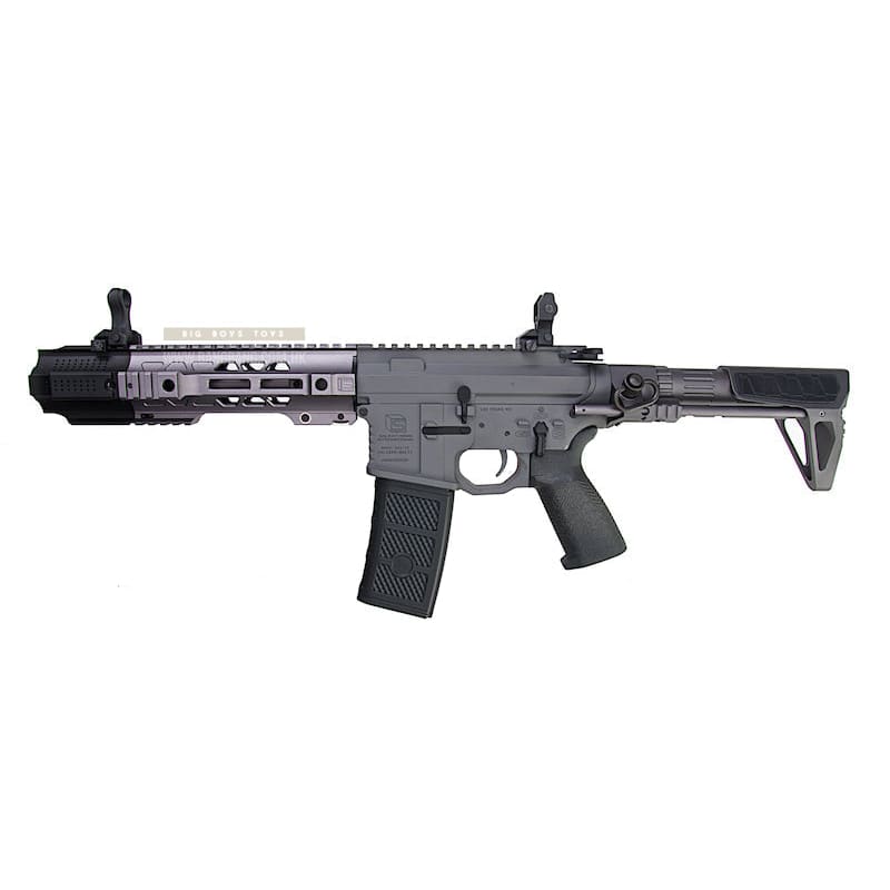 EMG Salient Arms Licensed GRY AR15 (M4) CQB AEG with PDW Stock - Gray (by G&P) - Bang Bang Airsoft
