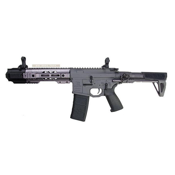 EMG Salient Arms Licensed GRY AR15 (M4) CQB AEG with PDW Stock - Gray (by G&P) - Bang Bang Airsoft