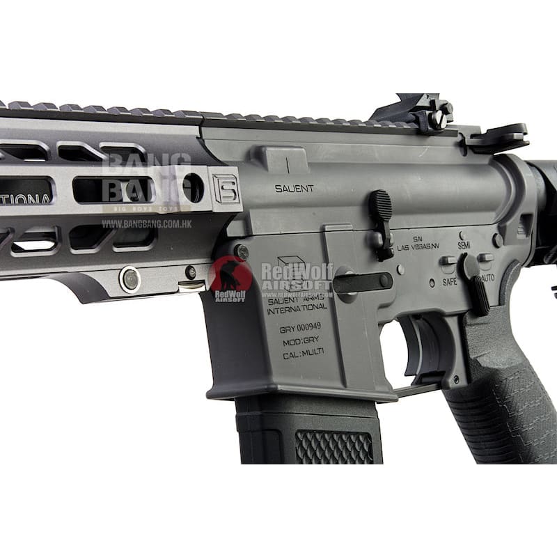 EMG Salient Arms Licensed GRY AR15 (M4) Gen. 2 Carbine AEG with Crane Stock - Gray (by G&P) - Bang Bang Airsoft