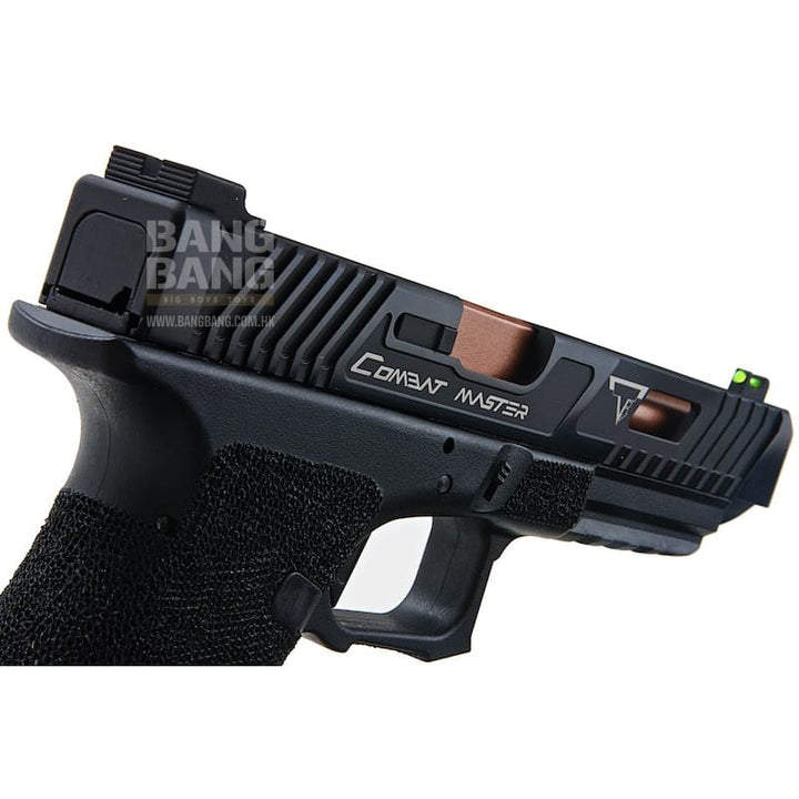 EMG TTI Combat Master G34 Slide w/ OMEGA Frame Gas Airsoft Pistol (by APS Custom) - Black - Bang Bang Airsoft