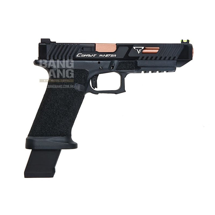 EMG TTI Combat Master G34 Slide w/ OMEGA Frame Gas Airsoft Pistol (by APS Custom) - Black - Bang Bang Airsoft