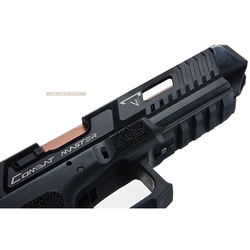 EMG TTI Combat Master G34 Slide w/ OMEGA Frame Gas Airsoft Pistol (by APS Custom) - Black - Bang Bang Airsoft