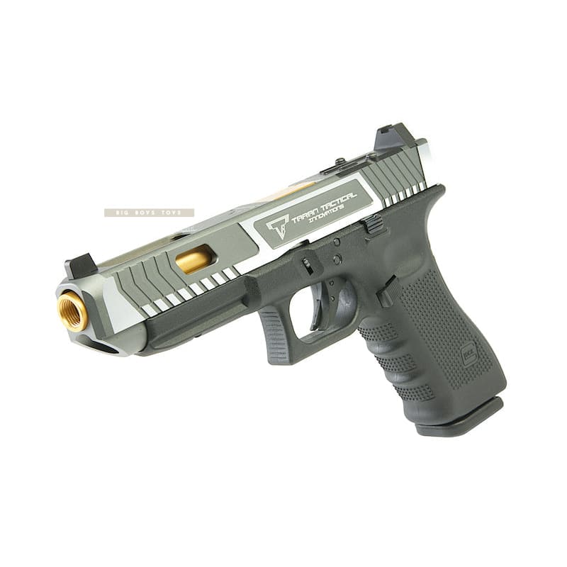EMG TTI G34 Gen 4 GBB Pistol (G&P Custom) - Two Tone Slide with RMR Cut (VFC Platform) - Bang Bang Airsoft