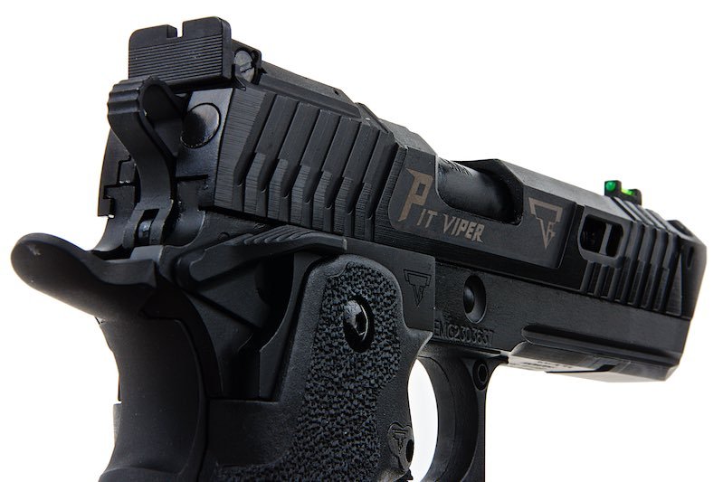 EMG TTI John Wick 4 PIT VIPER GBB Airsoft Pistol - Blackout, Semi Auto ver. - (by AW Custom) - Bang Bang Airsoft