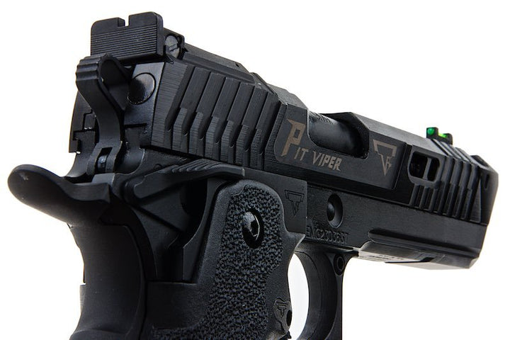 EMG TTI John Wick 4 PIT VIPER GBB Airsoft Pistol - Blackout, Semi Auto ver. - (by AW Custom) - Bang Bang Airsoft