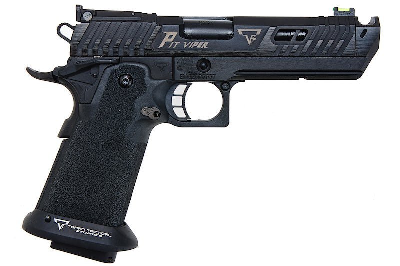 EMG TTI John Wick 4 PIT VIPER GBB Airsoft Pistol - Blackout, Semi Auto ver. - (by AW Custom) - Bang Bang Airsoft