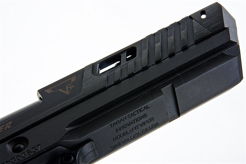 EMG TTI John Wick 4 PIT VIPER GBB Airsoft Pistol - Blackout, Semi Auto ver. - (by AW Custom) - Bang Bang Airsoft