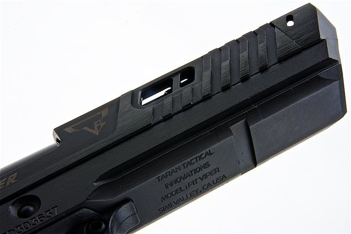 EMG TTI John Wick 4 PIT VIPER GBB Airsoft Pistol - Blackout, Semi Auto ver. - (by AW Custom) - Bang Bang Airsoft